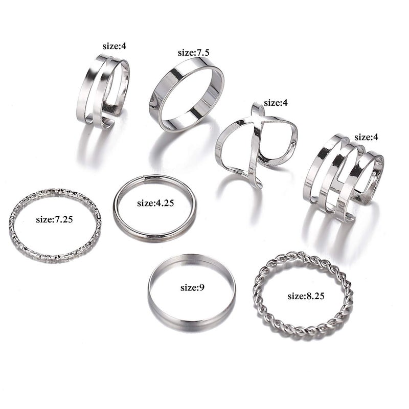 CSIYANJRY99 CSIYAN 6-16 PCS Knuckle Stacking Rings for Women,Boho Vintage Stackable Midi Finger Rings Set (M) - Image 4